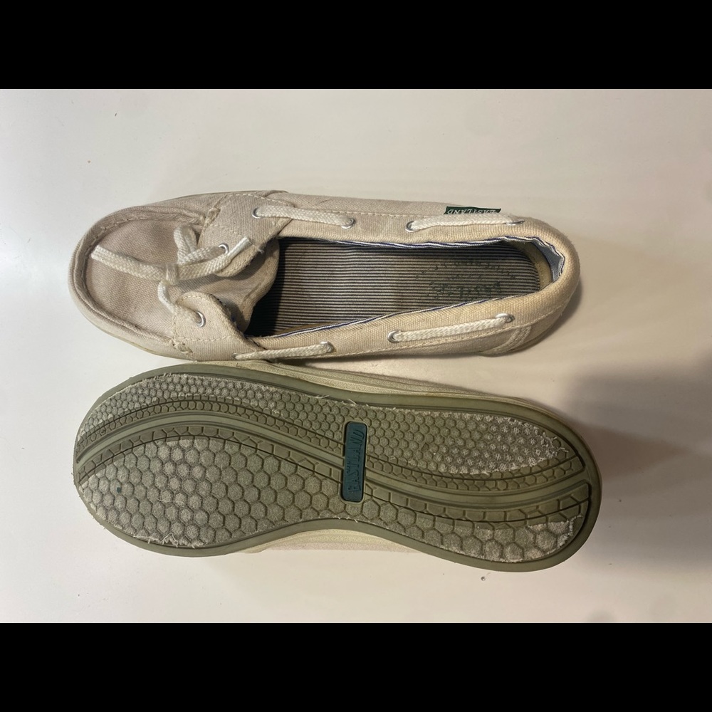 Eastland slip on shoes, cream color, barely worn, super comfy